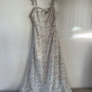 Mahina White Floral Maxi Dress